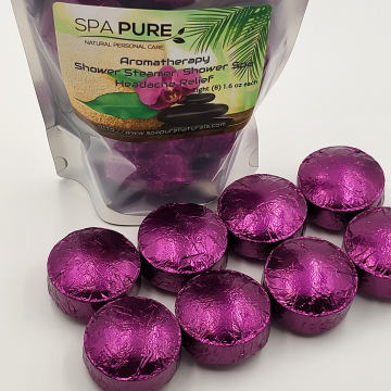 8 Aromatherapy Shower Bombs 1.6 oz each 100% Natural/Organic Essential Oils-Transform your shower-Transform your mood