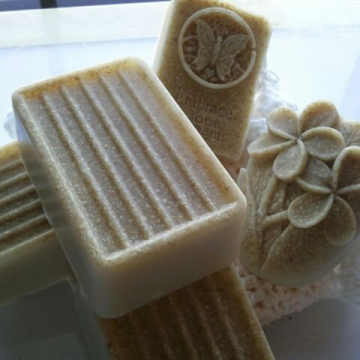 Oatmeal Milk & Honey soap LARGE ultra-rich with shea and cocoa butter goats milk, 6 oz each, pumice and oatmeal