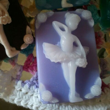 Ballerina Gift Soap ultra-rich Shea and Cocoa butter goats milk soap, 3-1/2 oz each, you select fragrance and color