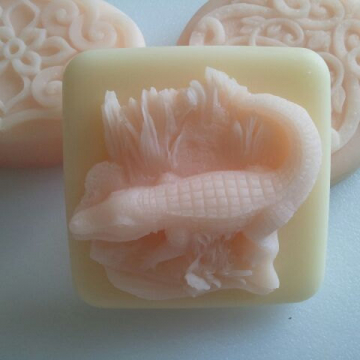 Pink Alligator Gift Soaps ultra-rich Shea and Cocoa butter goats milk, 3 oz each, you select Fragrance & Color