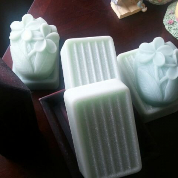 Handmade Gift Soaps Issey Miyake Plumeria Flower ultra-rich Shea and Cocoa butter goats milk, 4 oz each