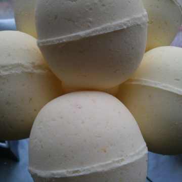3 Luxury Oatmeal Milk and Honey Bath Bomb fizzies 5 oz each made with Shea, Mango and Cocoa butter, great for all skin types