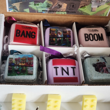 Bath Bombs for Kids with New Popular Toys Inside - BANG - BOOM - TNT - MADE in USA, Natural Ingredients (6 Count) Pack of 1