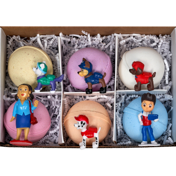 Paw Patrol Bath Bombs For Kids With Surprise Toys Inside (Paw Patrol) USA made, Natural, Organic XL 5 oz Gift Set For Girls/Boy
