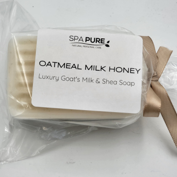 Oatmeal Milk & Honey soap LARGE ultra-rich with shea and cocoa butter goats milk, 6 oz each, pumice and oatmeal